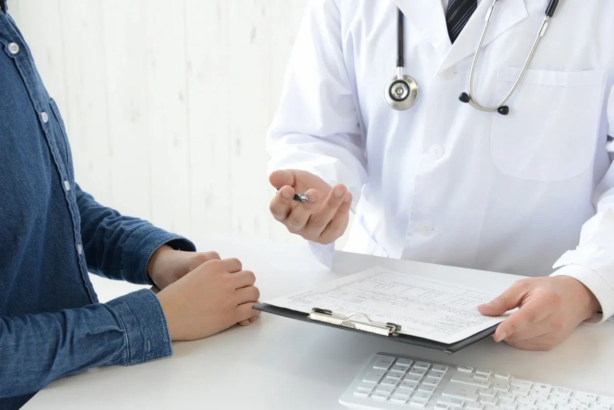 Doctor consulting with a patient in a medical office